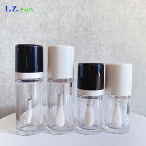 LZ Pack Newest Round 9ml Black White Big Wand Lipgloss <span class=keywords><strong>Tubes</strong></span> Chubby Custom Repulpant Lip Gloss <span class=keywords><strong>Tubes</strong></span> Packaging With Big Wand - Product Image 6