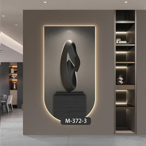 Luce di lusso portico LED luce decorazione per la casa in <span class=keywords><strong>bianco</strong></span> <span class=keywords><strong>e</strong></span> <span class=keywords><strong>nero</strong></span> <span class=keywords><strong>grigio</strong></span> geometrico astratto pittura murale <span class=keywords><strong>e</strong></span> arte della parete - Product Image 4