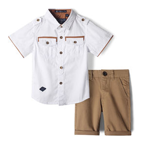 Ensemble de vêtements pour enfants, chemise et pantalon blancs de haute qualité, vêtements pour bébé garçon, ensemble de shorts à la mode pour garçons - Product Image 1