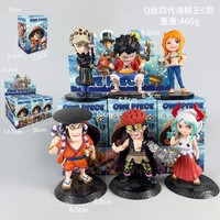 Boîtes aveugles à la mode dessin animé Anime une pièce Zoro Luffy bateau pirate boîtes mystère PVC figurine jouets décoration voiture ornements