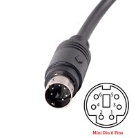 Cable de comunicación serial USB a Mini Din RS232 de 6 pines para PLC LS XGB XBM XBC, cable de control y descarga de PC