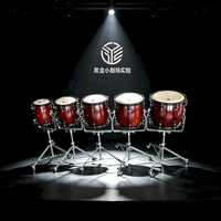 Ensemble de tambours chinois traditionnels Paigu avec cinq tambours accordés et supports individuels pour la musique et les événements culturels d'Asie du Sud-Est