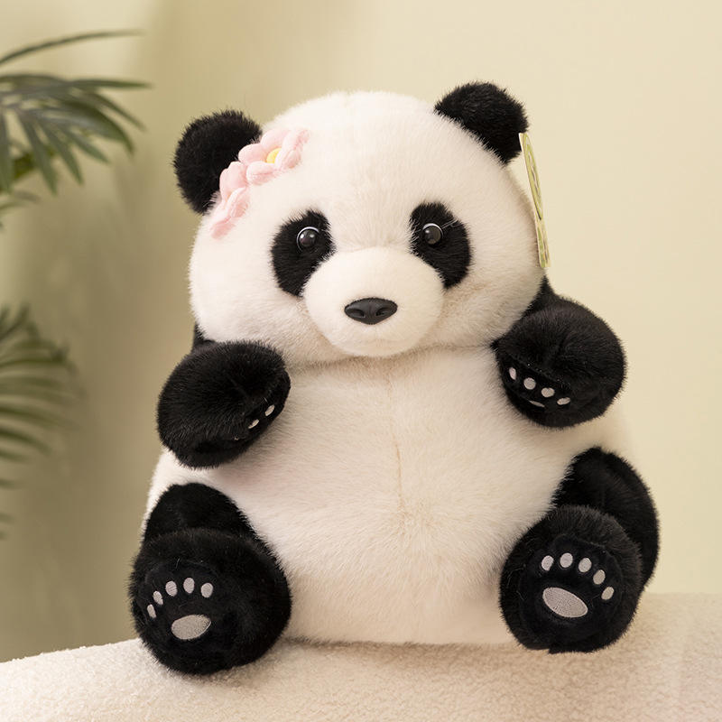 Super Soft Giant Panda Stuffed Animal with Shoulder Bag Stress Relief Gift for Panda Lovers PP Cotton Filled