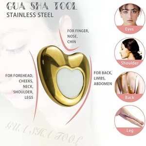 Custom Logo Heart Shape Cryo <b>Massager</b> Ice Roller Metal Ice Globes Skin Care Face <b>Tool</b> Stainless Steel Gua Sha - Product Image 5