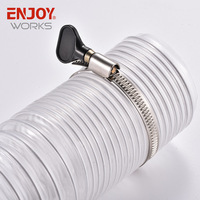 Collier de serrage en acier inoxydable de type américain robuste 50-70 mm pouce