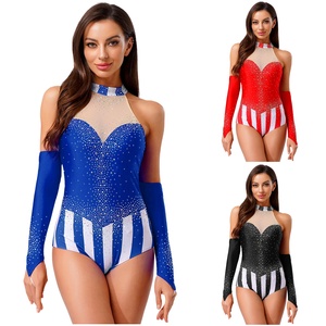 Body Cosplay pour femmes avec gants justaucorps sans manches et ensembles de gants vêtements de danse gymnastique événements performances de scène de danse - Product Image 1