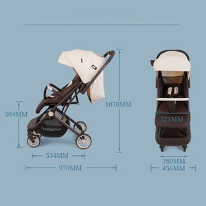 Passeggino leggero a due vie passeggino bambino carrozzina leggera da viaggio passeggino comodo e traspirante - Product Image 2