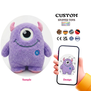 Giocattoli di Peluche Personalizzati, Adorabile Bambola Mostro Viola alla Moda, Personalizzata per Bambini Come Compagna <span class=keywords><strong>da</strong></span> Letto - Product Image 1