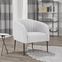 Chaise CARLFORD à Pieds Dorés, Fauteuils en Velours pour Salon, Chaise de Chambre à Tissu, Chaise de Loisirs, Fauteuil d'Appoint en Gros