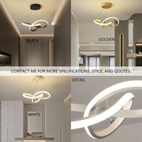 Lampe suspendue LED irrégulière minimaliste moderne, petite lampe suspendue créative pour l'intérieur, entrée, couloir, chambre à coucher, décoration intérieure