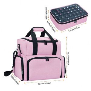 Étui de voyage pour vernis à ongles BSCI, design à trois couches, porte-vernis à ongles portable pour kit de manucure, organisateur de vernis à ongles - Product Image 6