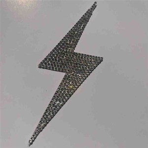 Custom Lux Bling Glitter Crystal Rhinestone Diamond Adhesive Decal EV Auto Car Vehicle Accessories DIY <strong>Lightning</strong> Decor Sticker - Product Image 4