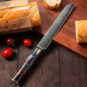 Juego de 9 Cuchillos de Cocina de Acero de Damasco de 67 Capas con Mango de Resina Marrón - Product Image 3