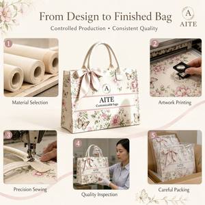 Factory Reusable Wholesale Medium Beach Personalized Elegant Flowers Concealed <strong>Buckle</strong> Gift Custom Canvas Tote <strong>Bags</strong> - Product Image 4