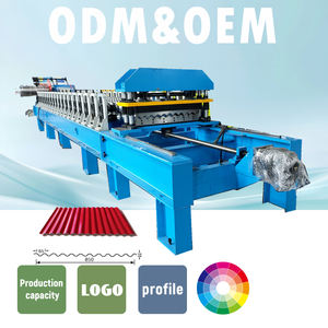 CE 인증 고속 스틸 웨이브 지붕 시트 롤 성형 기계 45 m/min 골판지 철 시트 제작 기계 - Product Image 2