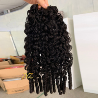 Extensions de cheveux humains bouclés à pointe plume JYZ pour tresses au crochet, vente en gros, pour femmes noires