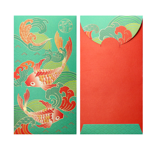 Cartes d'invitation mariage, enveloppes rouges en feuille or, pièces, pour fête de remise de diplôme ou baby shower, - Product Image 2