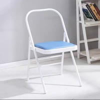 Silla Plegable para Yoga y Pilates Iroga Fitness, con Tubo de Acero Acolchado y Reforzado, Diseño Duradero, 80x50x55cm, para Ejercicios de Yoga en Interiores