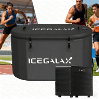 Icegalax Ensemble de Refroidisseur de Bain de Glace 1/2Hp Refroidisseur d'Eau Intégré pour Bain de Glace avec Filtre