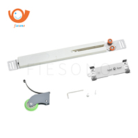 Kit de roulettes pour porte coulissante silencieuse anti-saut à fermeture douce SC-022 en alliage d'aluminium avec amortisseur hydraulique et roues en plastique, capacité max. 50 kg