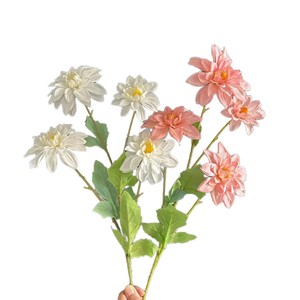 Fleurs artificielles Junheyuan Dahlia, branche unique, arrangement floral en soie, décorations de mariage, décor de scène - Product Image 5
