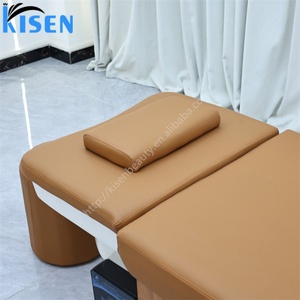 เก้าอี้นวดสระผม KISEN Thai Spa พร้อมฐานไม้ สำหรับร้านทำผม เก้าอี้นวดสระผมพร้อมที่เก็บของ - Product Image 4