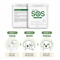 Lingettes pour les yeux des animaux de compagnie, 100 lingettes, nettoyage des taches de larmes et des excréments, non parfumées, douces, pour chiens et chats, toilettage