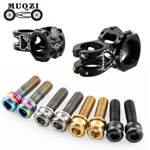 Sekrup <span class=keywords><strong>Titanium</strong></span> Hitam MUQZI M5x17mm untuk Batang Setang Sepeda Road/Mountain Bike - Product Image 1