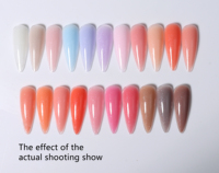 Kinnco 1kg Fournitures pour Ongles Professionnelles HEMA Free TPO Free Glitter Shimmer Hard Nail Extension Opaque Builder Gel 21 Couleurs