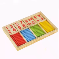 Bâtonnets de comptage mathématiques Montessori tiges de nombres en bois pour enfants jouets de calcul visuel arithmétique préscolaire d'apprentissage précoce