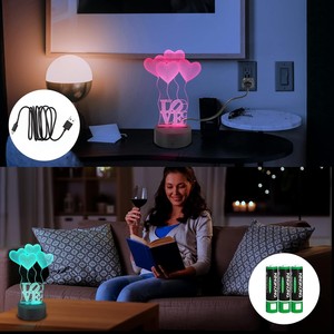 Lámpara Nocturna 3D Personalizable con Nombre, Lámpara LED de Regalo con Cambio de Color Controlado por Tacto para Regalo de <span class=keywords><strong>Cumpleaños</strong></span> o Regalo Navideño - Product Image 2