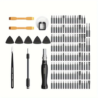 Vente flash : Jeu de tournevis de précision 145 pièces avec 132 embouts, manche en acier, pour smartphones, MacBooks, ordinateurs portables, montres, personnalisable OEM