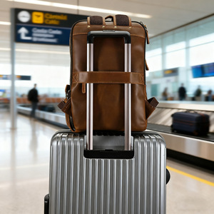 Dujiang Crazy Horse <b>Leather</b> <b>Backpack</b> Genuine <b>Leather</b> Men's Laptop Bag <b>Large</b> Capacity Outdoor Travel Bag Multifunctional <b>Backpack</b> - Product Image 3