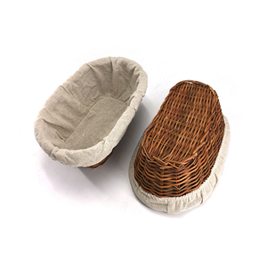 Bộ Giỏ Mây Tre Đan Mây Hình Bầu Dục Tự Nhiên Hình Tròn Bộ Giỏ Chống Bánh Mì Giỏ Lên Men Bột Nhào Có Lớp Lót - Product Image 5