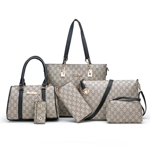 OEM Marken-Damenmode 6-teiliges Wasserdichtes Hand- und Schultertaschen-Set Geldbörse Damen PU-Leder Brieftasche Clutches Handtaschen-Set für Frauen - Product Image 2