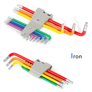 KAODEE Torx Double End <b>Wrench</b> Kit 9PCS Combination Colorful Long Arm Screwdriver L Shape Spanner Set Hand Tools for Repair M0025 - Product Image 3