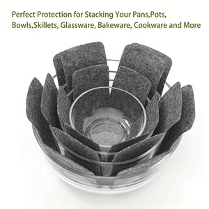 Protectores de Fieltro para Ollas y Sartenes, Separadores Resistentes al Calor, Evitan Arañazos, Separan las Superficies de Utensilios de Cocina - Product Image 3