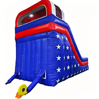 Toboggan aquatique gonflable double piste en PVC écologique pour extérieur, château gonflable pour enfants, équipement d'amusement mobile à double couture