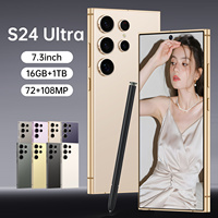 Smartphone 5G LTE Barato S24 Ultra 16GB+1TB 108MP HD Francés/Español Snapdragon Serie 800 120Hz OLED Original Dropshipping