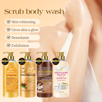 Gel Douche Exfoliant Éclaircissant au Lait de Chèvre, Café et Noix de Coco TWG OEM, Gel Douche Blanchissant au Collagène d'Escargot et Vitamine C