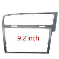 9.2 pouces MIB conduite à droite boîte de CD noir brossé argent écran lunette panneau d'autoradio pour VW Golf 7 7.5