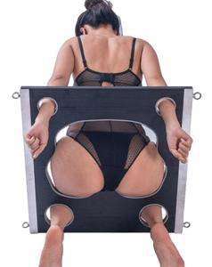 BDSM Menottes de fessier, Contrainte de hanche, Menottes de fixation forçée SM, Menottes, Liens en bois, Équipement sexuel, Livraison directe - Product Image 1
