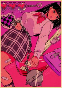 Affiches décoratives d'anime japonais, filles caricaturées sexy, tentures murales pour la <span class=keywords><strong>décoration</strong></span> rétro de la chambre - Product Image 4