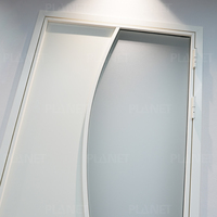 Portes en aluminium et verre de style français pour l'extérieur et l'intérieur, sur mesure, couleur personnalisée, panneaux doubles ou simples, verre trempé, salle de bain