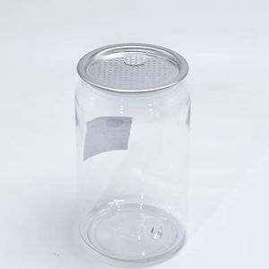 Prix de gros usine – Nouvelles canettes transparentes jetables pour bubble tea, café, jus et autres boissons en plastique PET - Product Image 3