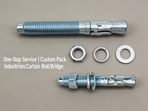 Ancres à expansion à coin robustes en acier au carbone de grade 4.8/8.8 M6-M24 pour bé<span class=keywords><strong>ton</strong></span> et maçonnerie - Product Image 4