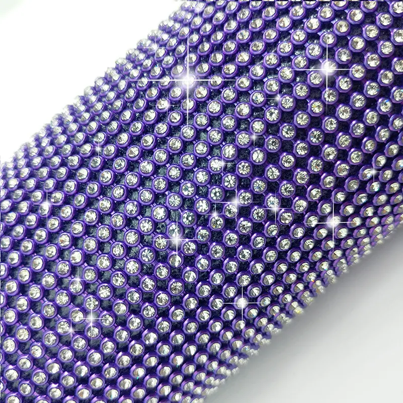 High quality sparkling crystal fabric clothing Diy luggage accessories fabric mesh