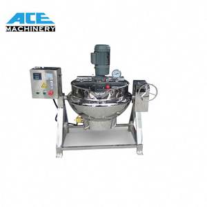 หม้อต้มอาหารอุตสาหกรรมเชิงพาณิชย์ขนาด 100 ลิตร/200 ลิตร/300 ลิตร แบบมีฝาปิดและระบบทำความร้อน สำหรับอุปกรณ์ครัว - Product Image 3