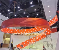 Pantalla LED Flexible para Interiores con Forma Personalizada, Módulo LED Suave a Todo Color SMD X para Pilar de Forma Especial
