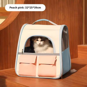 Pet kedi taşıyıcı çanta nefes taşınabilir kedi sırt çantası açık seyahat şeffaf çanta kediler küçük köpekler için taşıma Pet malzemeleri - Product Image 5